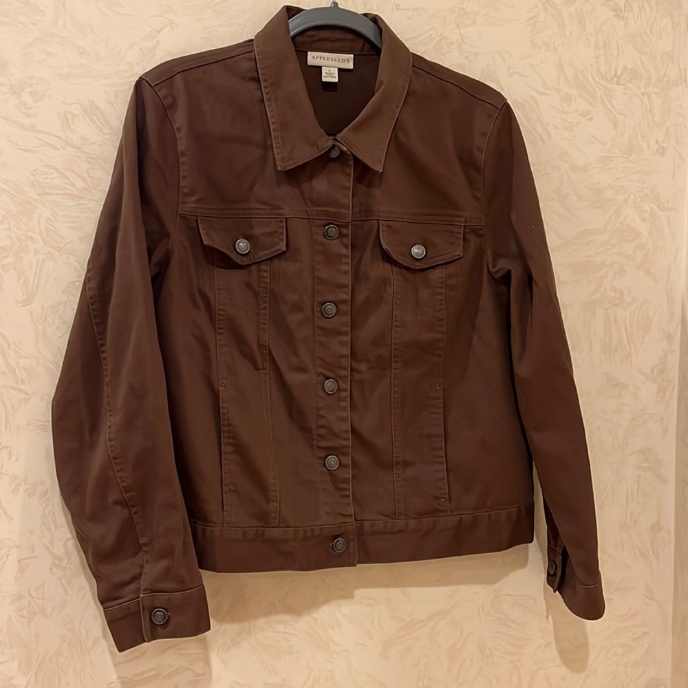 Appleseed's Brown Cotton Buttoned Jacket Size L